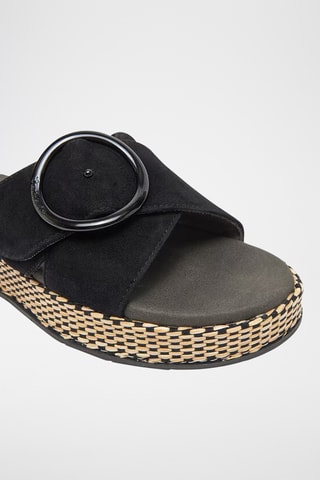 Mules en nubuck - Noir