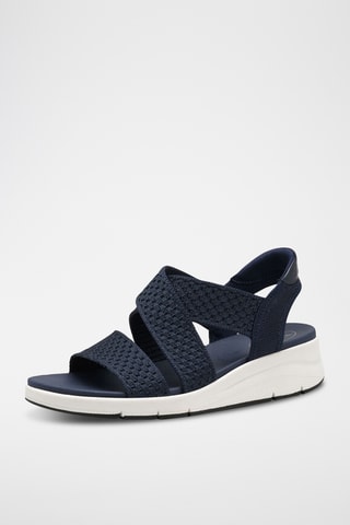 Sandales compensées - Bleu marine