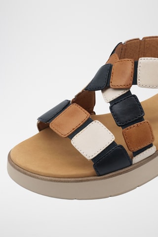 Sandales compensées en cuir - Marron