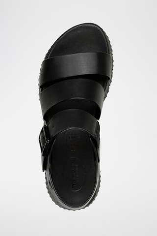 Sandales plateformes en cuir - Noir