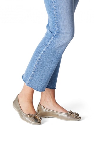 Ballerines en cuir - Doré