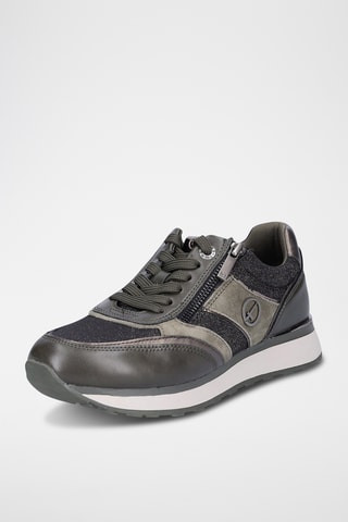Baskets en cuir - Kaki