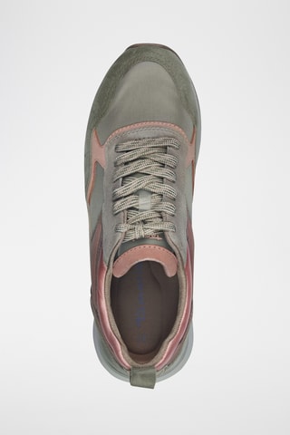 Baskets en nubuck - Gris et saumon