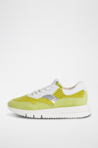 Baskets en cuir - Vert clair et blanc