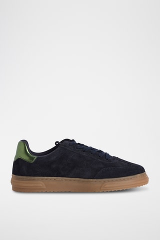 Baskets en nubuck - Bleu marine