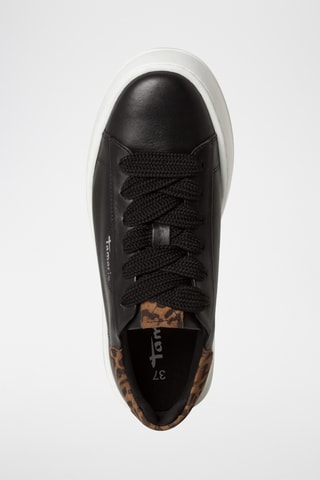 Baskets plateformes en cuir - Marron foncé et marron clair