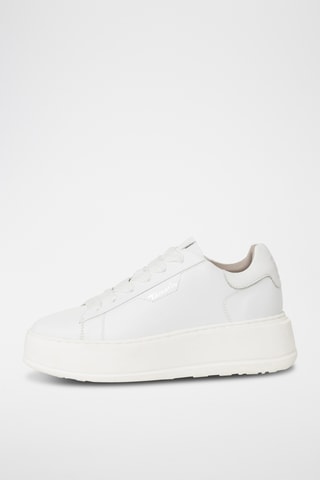 Baskets plateformes en cuir - Blanc
