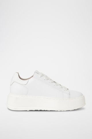 Baskets plateformes en cuir - Blanc