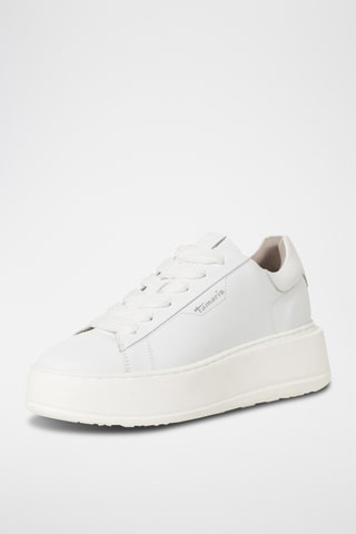Baskets plateformes en cuir - Blanc