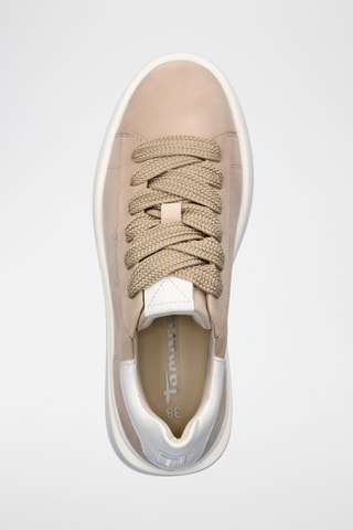 Baskets plateformes en cuir - Rose clair