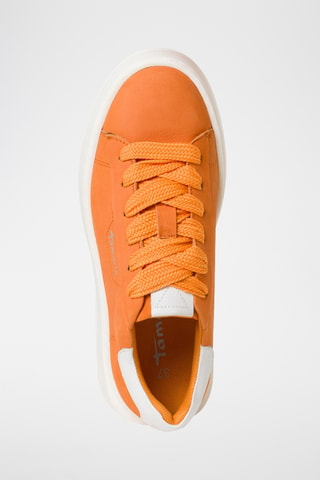 Baskets plateformes en cuir - Orange
