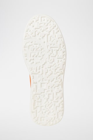 Baskets plateformes en cuir - Orange