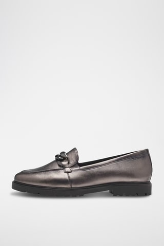 Mocassins en cuir - Gris foncé