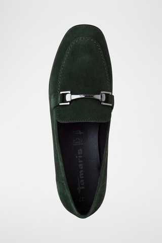 Mocassins en nubuck - Vert foncé