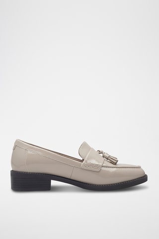 Mocassins vernis - Ecru