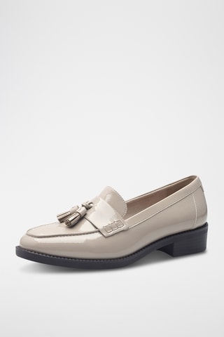 Mocassins vernis - Ecru