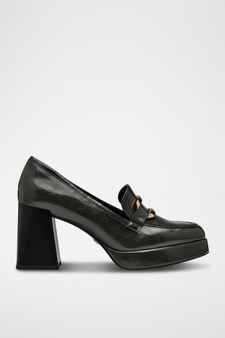 Mocassins à talons - Kaki
