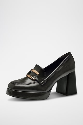 Mocassins à talons - Kaki