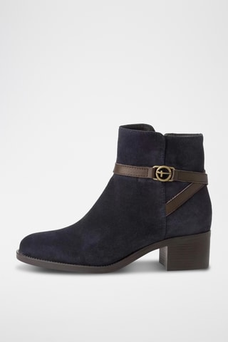 Bottines en cuir - Bleu marine