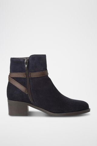 Bottines en cuir - Bleu marine