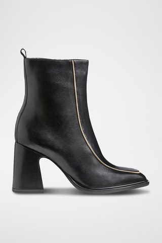 Bottines en cuir - Noir