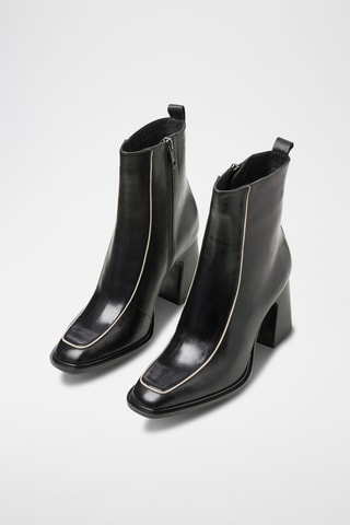 Bottines en cuir - Noir