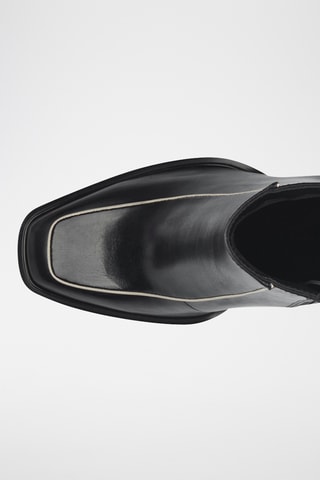 Bottines en cuir - Noir