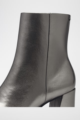 Bottines en cuir verni - Gris
