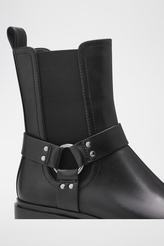 Bottines en cuir - Noir