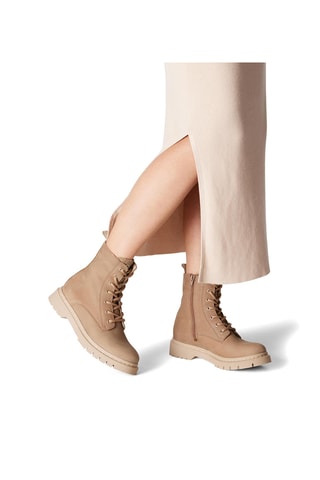 Bottines en cuir - Marron clair