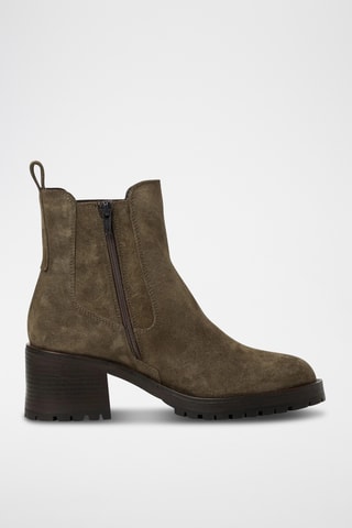 Bottines Chelsea en nubuck - Kaki