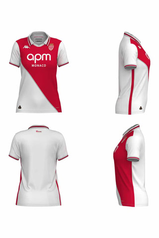 Camiseta de fútbol regular fit AS Monaco FC - Blanco