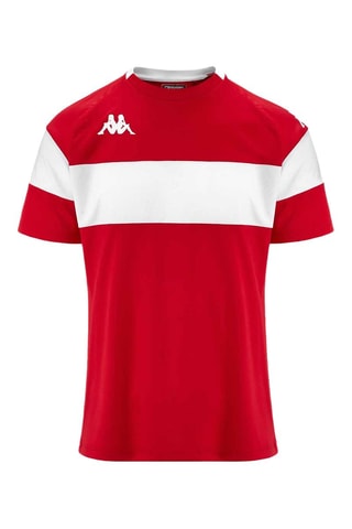 Camiseta Dareto - Blanco y rojo