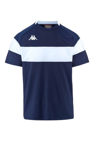 Camiseta Dareto - Blanco y azul