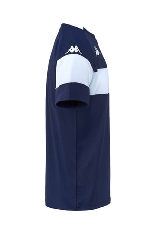 Camiseta Dareto - Blanco y azul