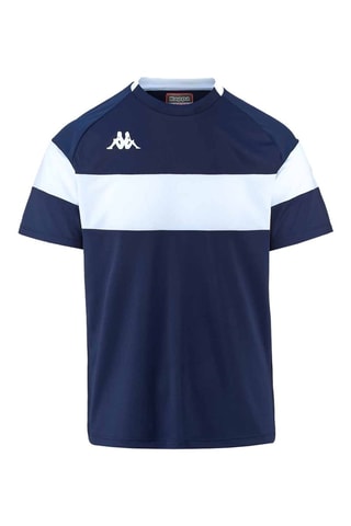 Camiseta Dareto - Blanco y azul