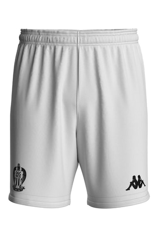 Short regular fit de fútbol Olympique Gymnaste Club de Niza - Blanco