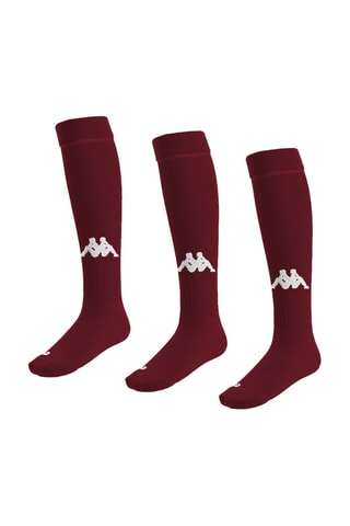 3 pares de calcetines altos - Rojo