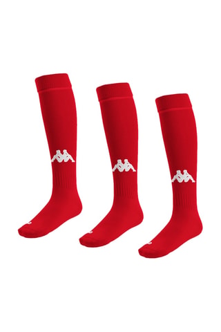 3 pares de calcetines altos - Rojo