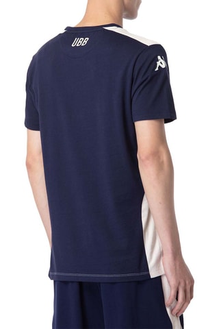Maillot slim de rugby en coton biologique Union Bordeaux Bègles - Bleu