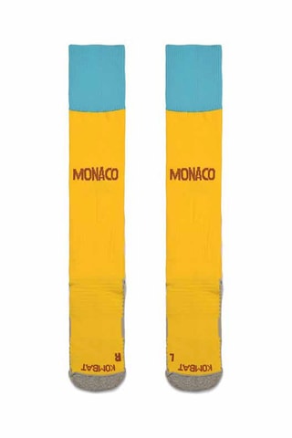 Calcetines de fútbol Kombat Spark Pro Ddm AS Monaco Football Club - Azul, amarillo y gris
