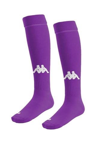 3 pares de calcetines altos - Blanco y violeta