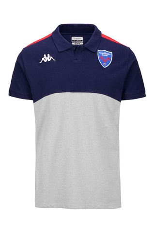 Polo de algodón orgánico FC Grenoble Rugby - Azul