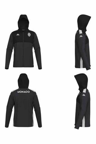 Sudadera de fútbol de algodón orgánico AS Monaco - Gris