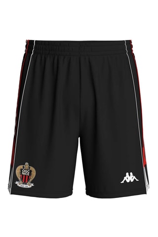 Short regular fit de fútbol Olympique Gymnaste Club de Niza - Negro