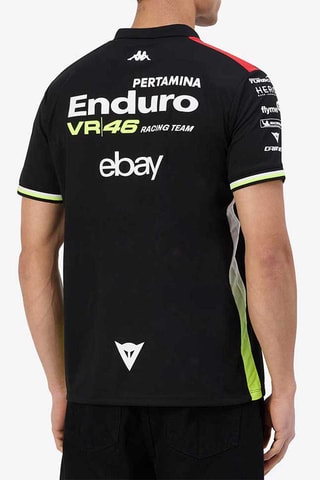 Polo regular fit VR46 eBay - Negro