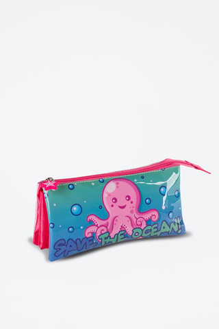 Astuccio Save The Ocean - Blu e rosa