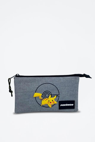 Astuccio Pikachu Pokemon - Nero e grigio