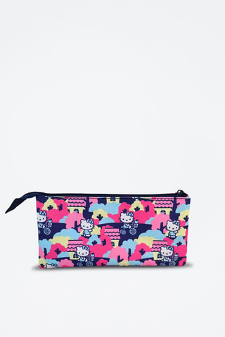 Astuccio Hello Kitty Sanrio - Blu, giallo e rosa