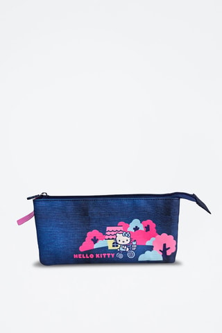 Astuccio Hello Kitty Sanrio - Blu, giallo e rosa